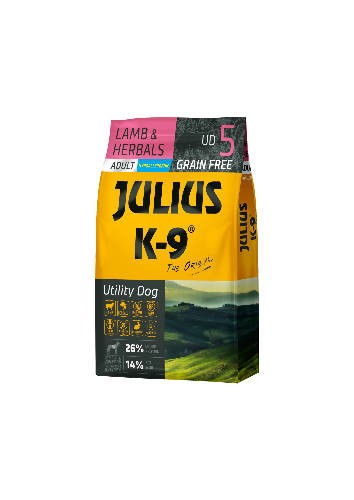 Julius K9 Utility Dog Bárány és Gyógynövények Adult 3kg